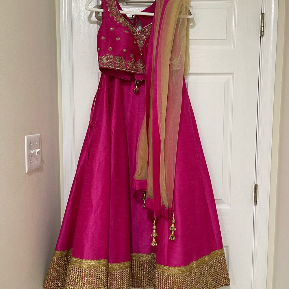 Pink lengha lehenga
